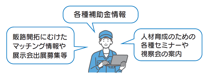 ものづくり企業の皆様に役立つ情報をホームページやメールマガジンにより発信しています
